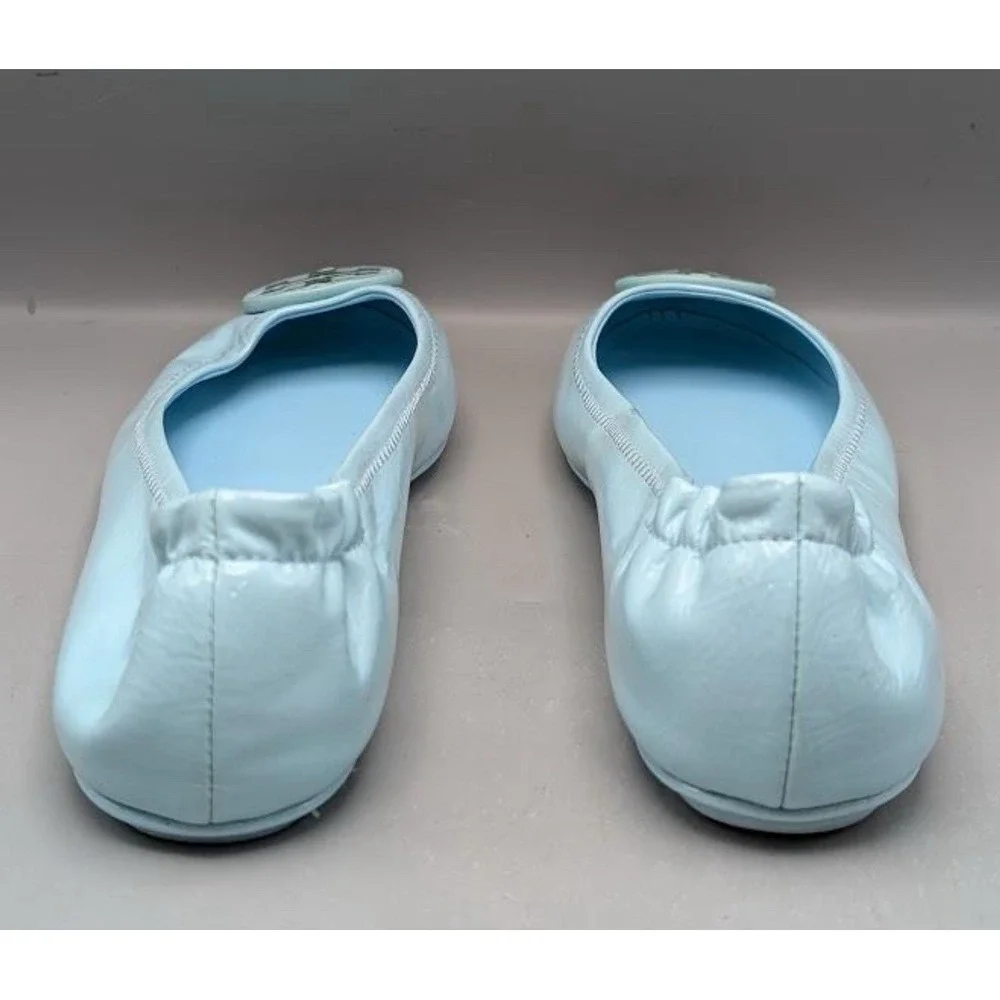 Tory Burch Baby Blue Patent Leather‎ Ballet Flats Size 7.5